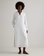 100% European Linen Popover Maxi Dress - US 2446