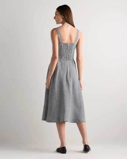 100% European Linen Corset Midi Dress - US 9411