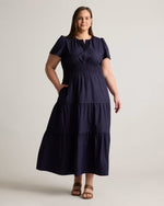 100% Organic Cotton Poplin Tiered Maxi Dress - US 5521