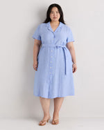 100% European Linen Button Front Dress - US 4726