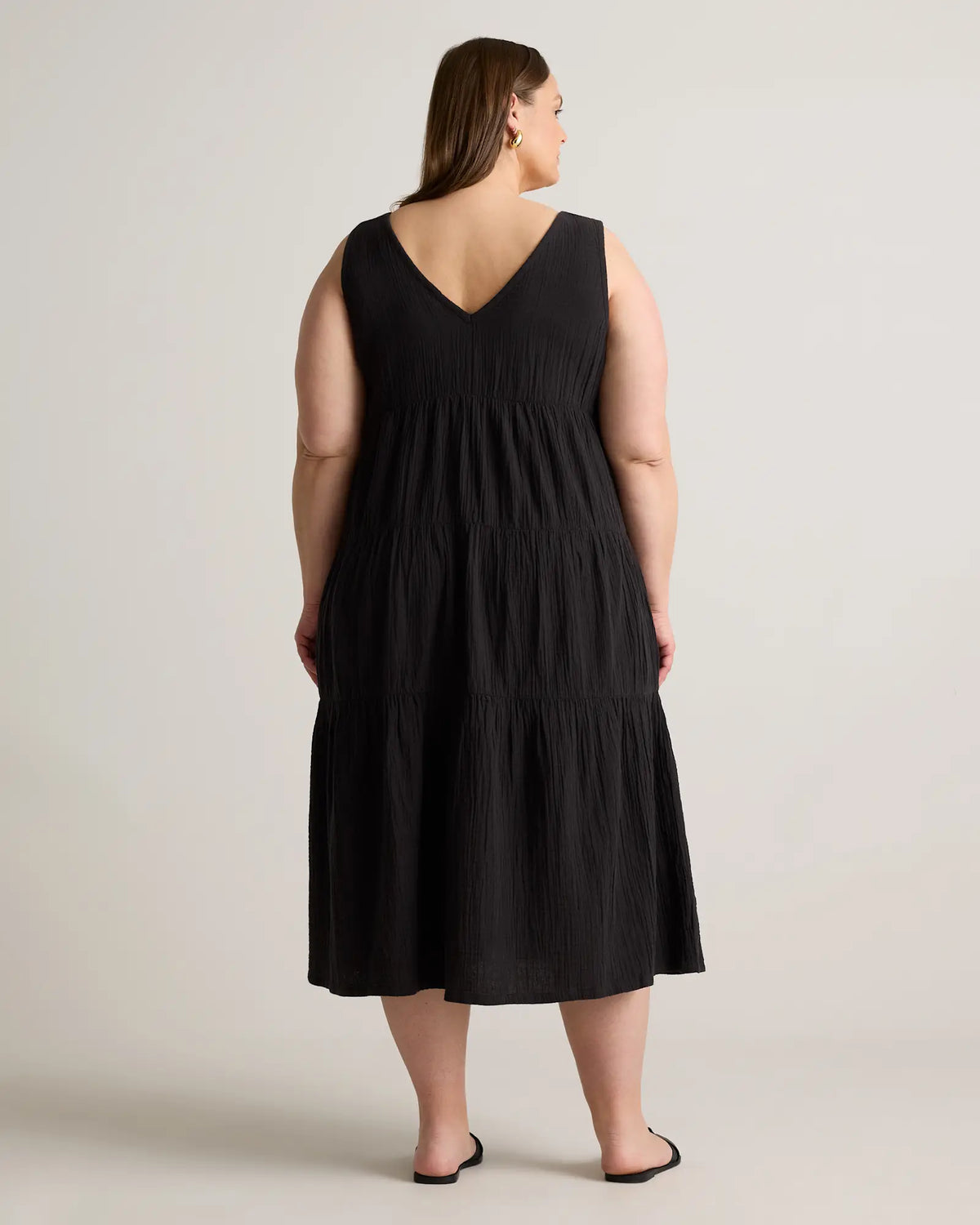 100% Organic Cotton Gauze Tiered Maxi Dress - US 2132