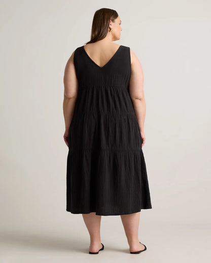 100% Organic Cotton Gauze Tiered Maxi Dress - US 2132