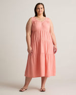 100% Organic Cotton Gauze Tiered Maxi Dress - US 9793