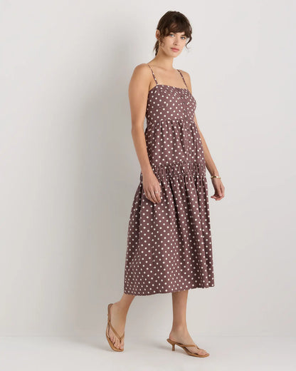 100% Organic Cotton Poplin Spaghetti Strap Maxi Dress - US 8057