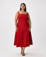 Stretch Twill Fit & Flare Midi Dress - US 6486