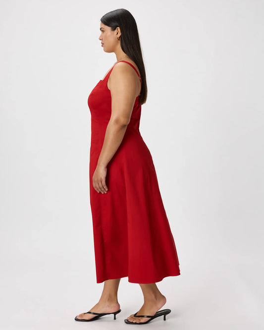 Stretch Twill Fit & Flare Midi Dress - US 6486