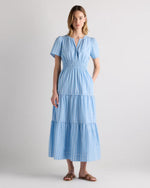 100% Organic Cotton Poplin Tiered Maxi Dress - US 2822