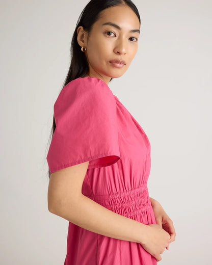 100% Organic Cotton Poplin Tiered Maxi Dress - US 8261