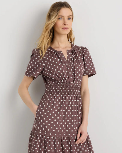 100% Organic Cotton Poplin Tiered Maxi Dress - US 9979