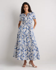 Riviera Blue Heirloom Floral