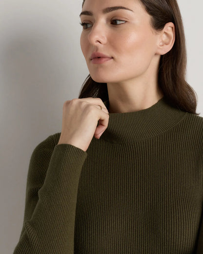 Cotton Cashmere Side Slit Midi Dress - US 1339