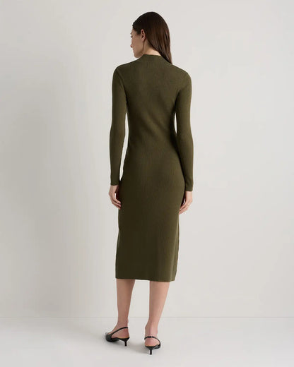 Cotton Cashmere Side Slit Midi Dress - US 1339