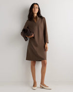 Ultra-Stretch Ponte Split Neck Mini Dress - US 5464