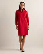 Ultra-Stretch Ponte Split Neck Mini Dress - US 0145