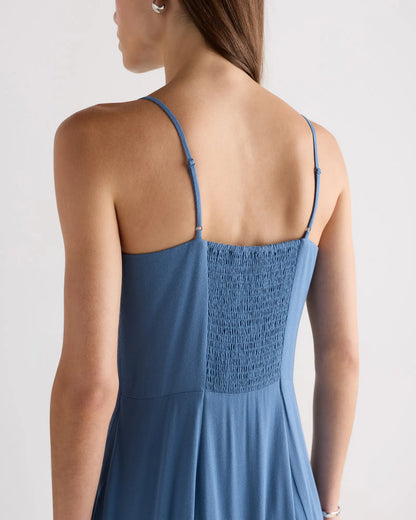 Lightweight Crepe Pleated Hem Midi Dress - US 2021