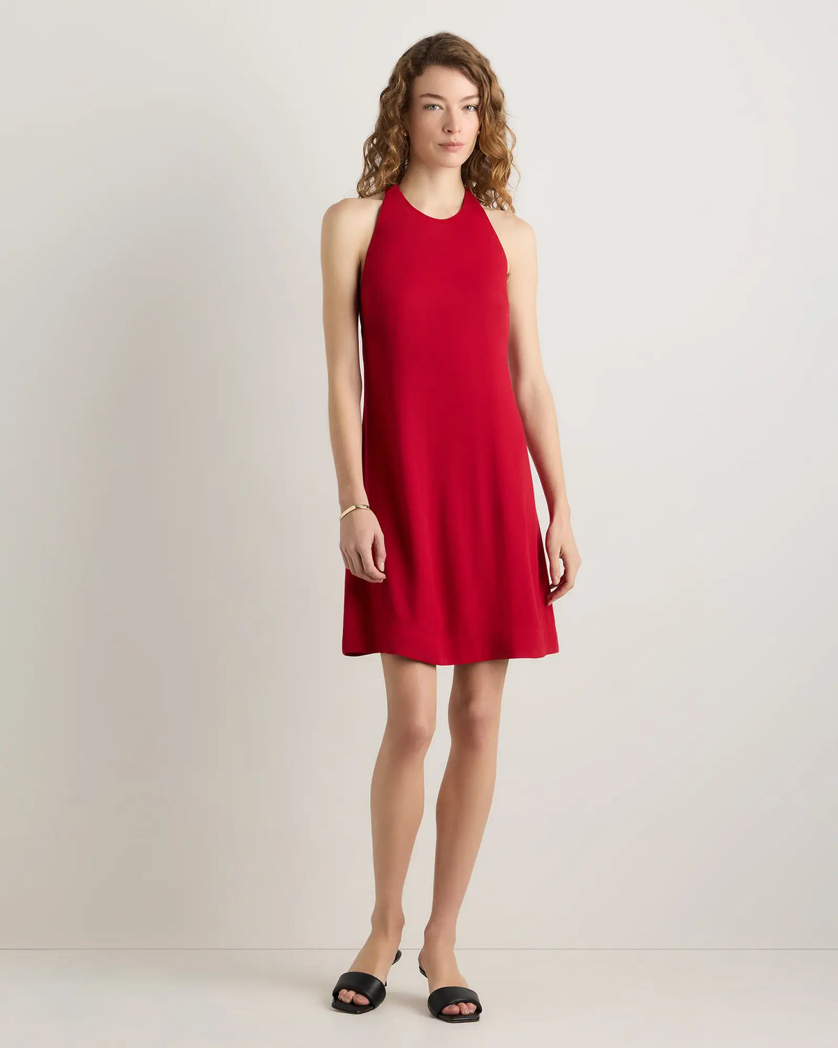 Lightweight Crepe Halter Mini Dress - US 7429