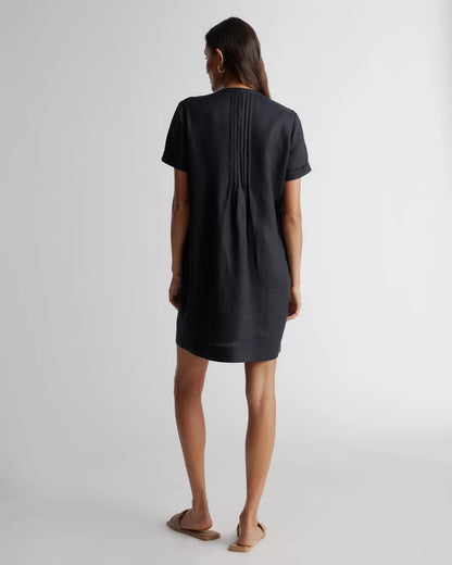 100% European Linen Short Sleeve Swing Dress - US 4640