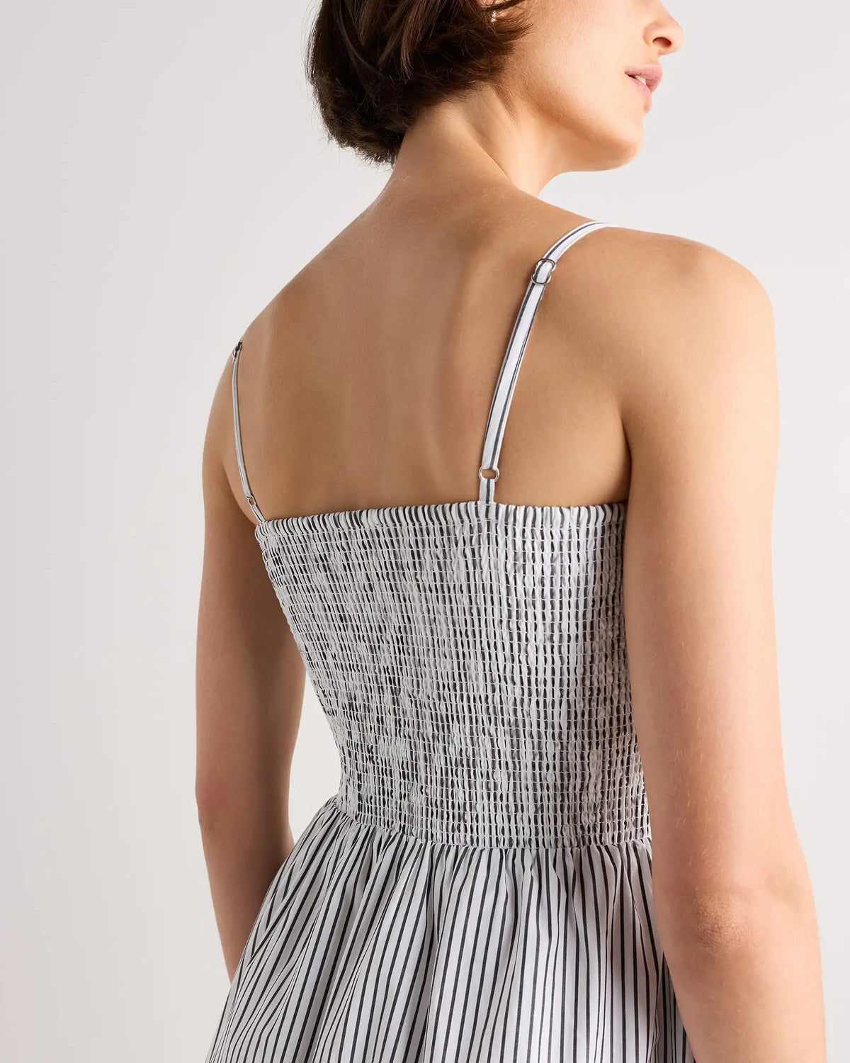 100% Organic Cotton Poplin Drop Waist Midi Dress - US 5384
