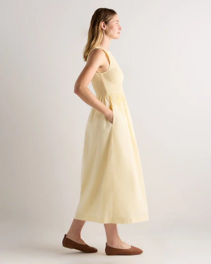 100% Organic Cotton Poplin Boatneck Maxi Dress - US 4727
