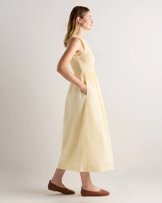 100% Organic Cotton Poplin Boatneck Maxi Dress - US 4727