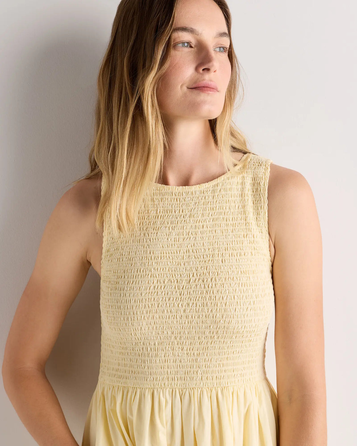 100% Organic Cotton Poplin Boatneck Maxi Dress - US 4727