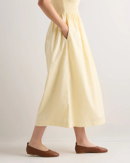100% Organic Cotton Poplin Boatneck Maxi Dress - US 4727