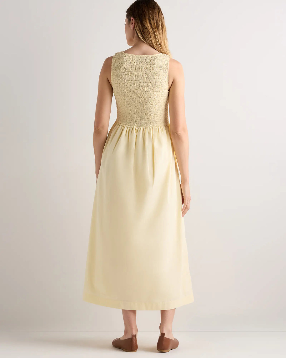 100% Organic Cotton Poplin Boatneck Maxi Dress - US 4727