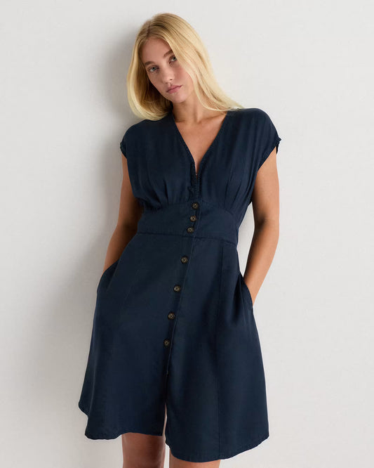 Vintage Wash Tencel Button Front Dress - US 0231