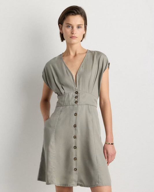 Vintage Wash Tencel Button Front Dress - US 7002