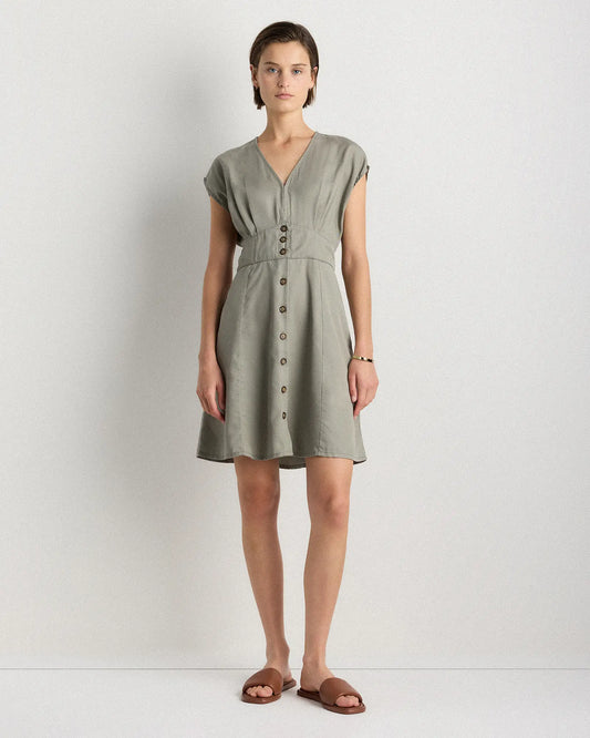 Vintage Wash Tencel Button Front Dress - US 7002