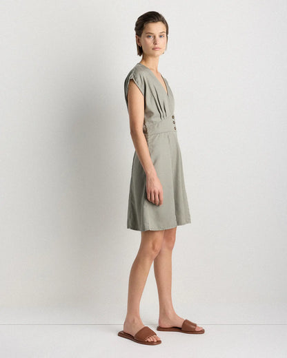 Vintage Wash Tencel Button Front Dress - US 7002