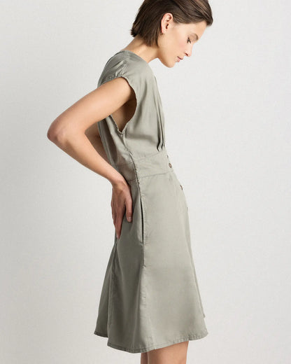 Vintage Wash Tencel Button Front Dress - US 7002