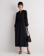 Matte Crepe Long Sleeve Midi Dress - US 0842