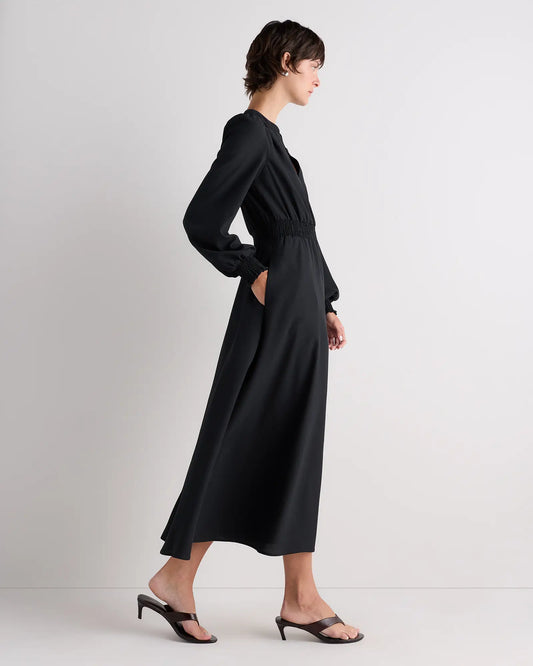 Matte Crepe Long Sleeve Midi Dress - US 0842