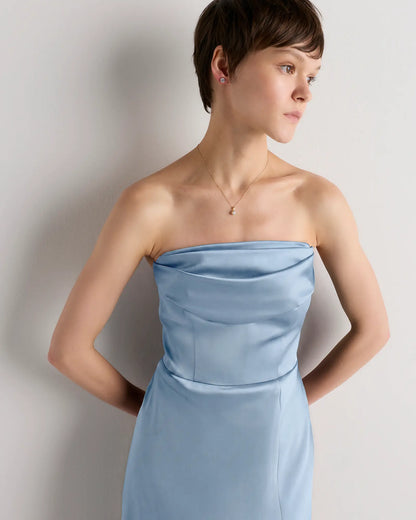 Aurora Stretch Satin Convertible Dress - US 4508