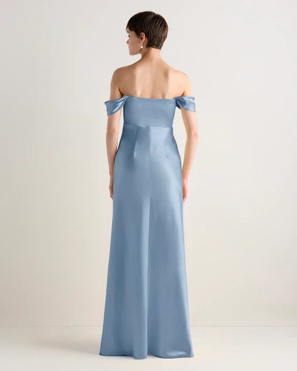 Aurora Stretch Satin Convertible Dress - US 4508
