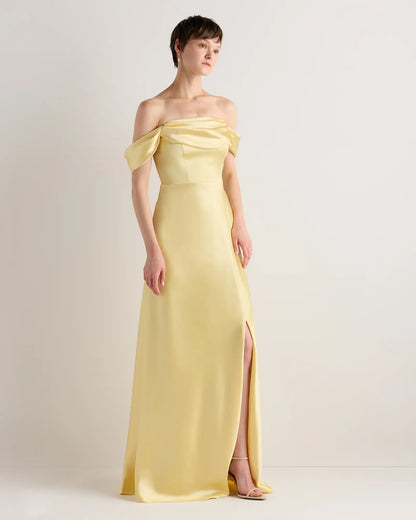 Aurora Stretch Satin Convertible Dress - US 1344