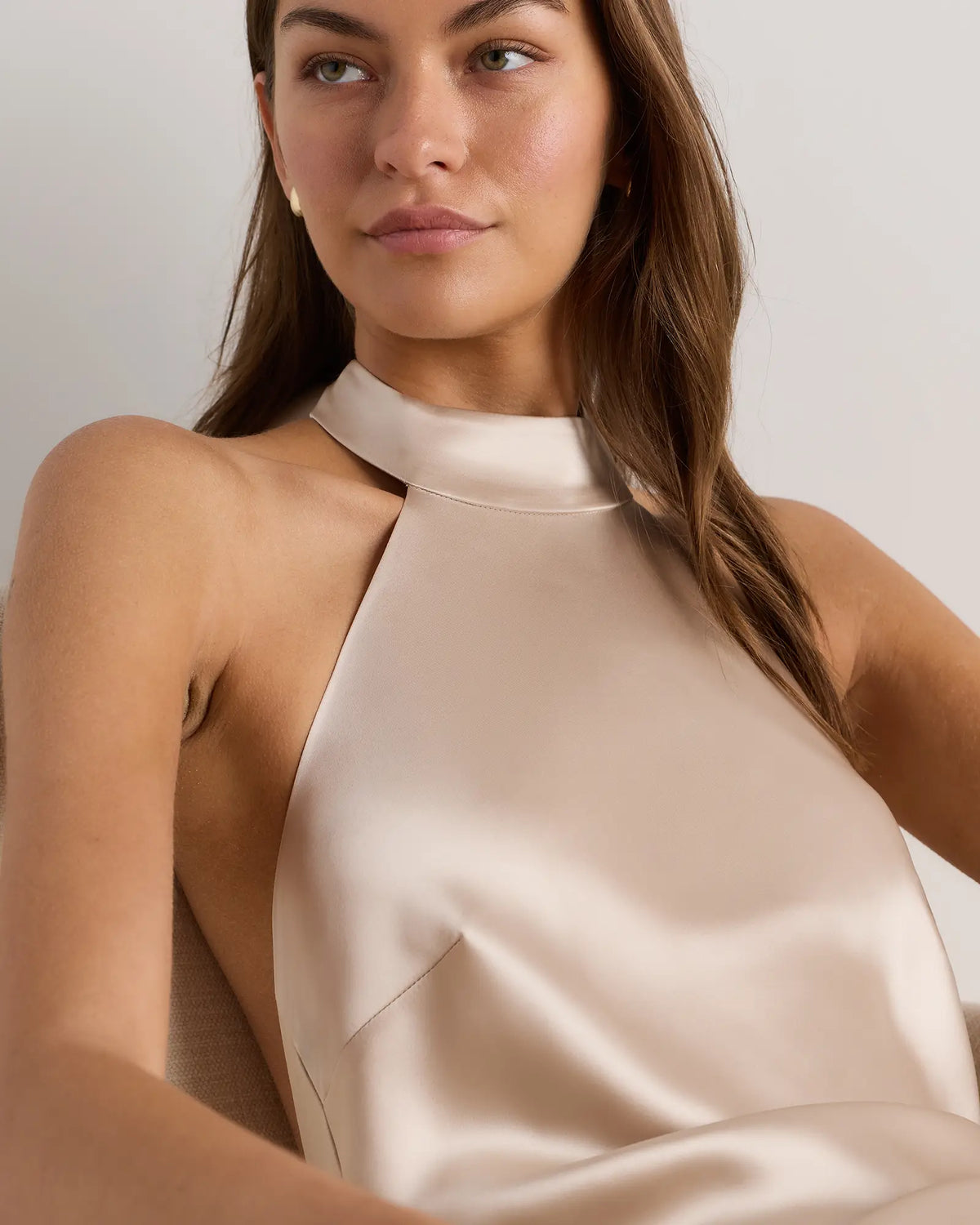 Catalina Stretch Satin Dress - US 8162