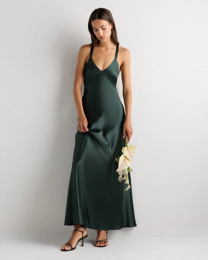 Bianca Stretch Satin Dress - US 1132
