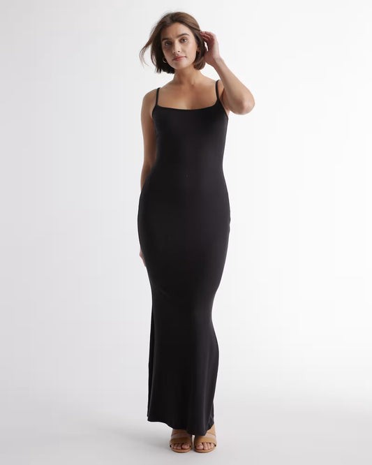Tencel Rib Knit Maxi Slip Dress - US 7499