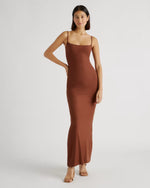Tencel Rib Knit Maxi Slip Dress - US 8498