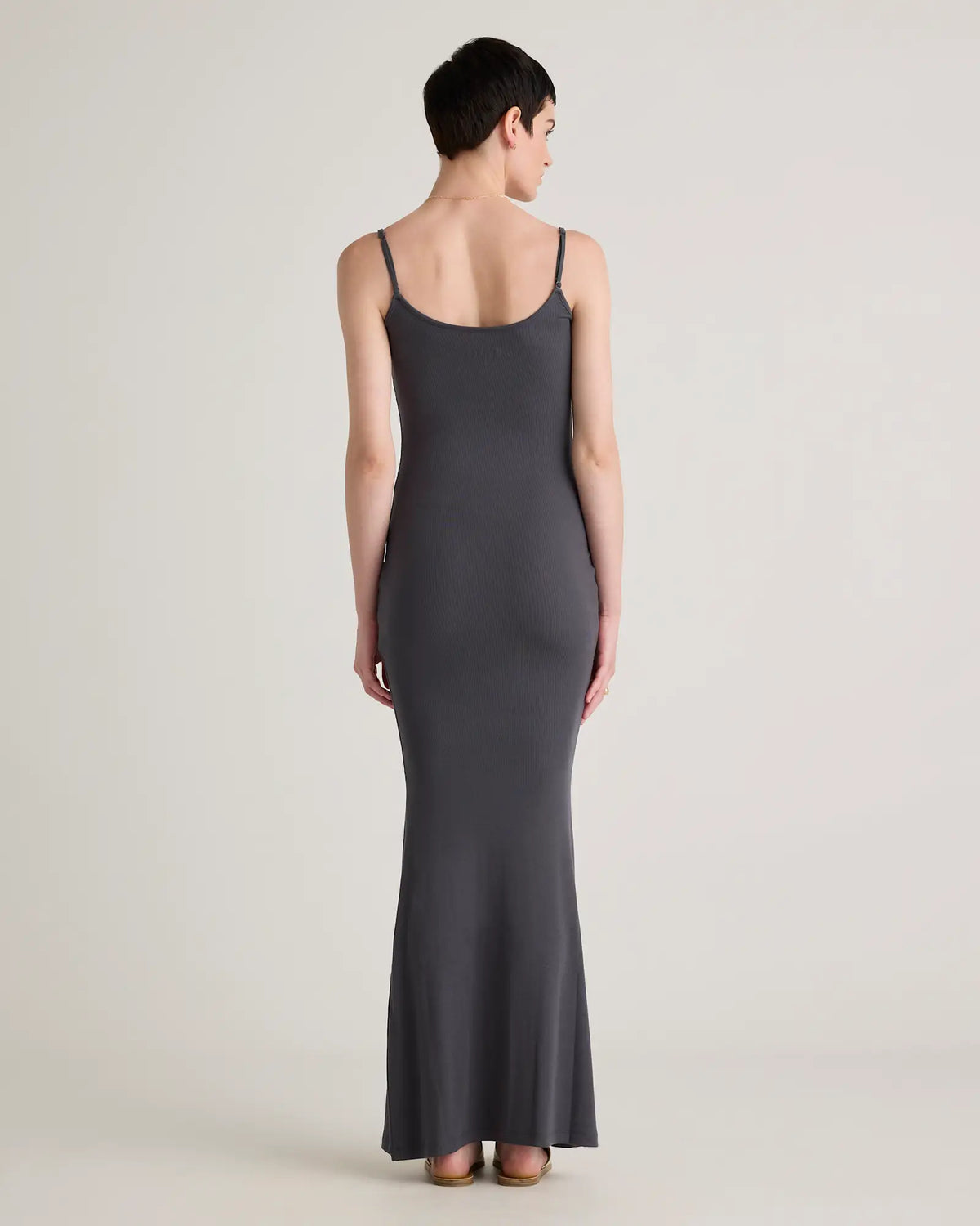 Tencel Rib Knit Maxi Slip Dress - US 4680