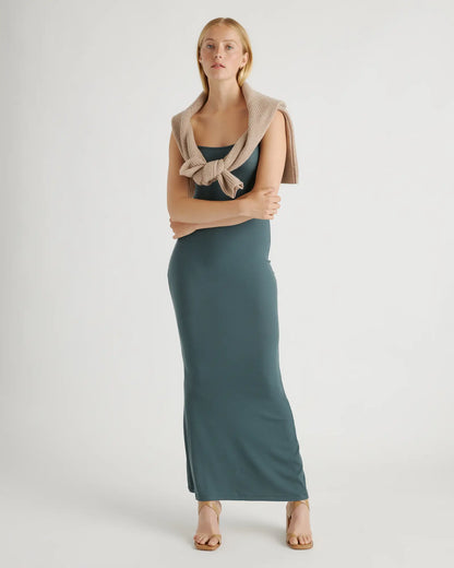 Tencel Rib Knit Maxi Slip Dress - US 7865