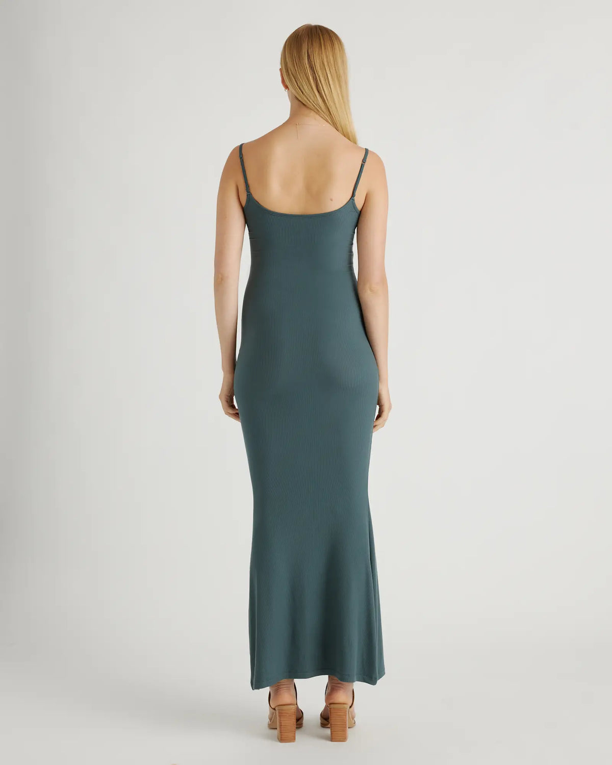 Tencel Rib Knit Maxi Slip Dress - US 7865