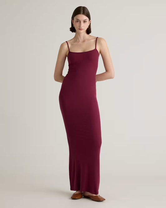 Tencel Rib Knit Maxi Slip Dress - US 5338