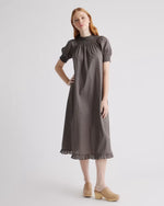 100% Cotton Swiss Dot Midi Dress - US 9563