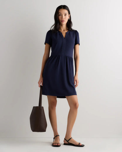 Tencel Modal Knit V-Neck Mini Dress - US 3547