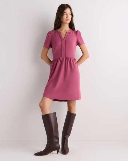 Tencel Modal Knit V-Neck Mini Dress - US 8287