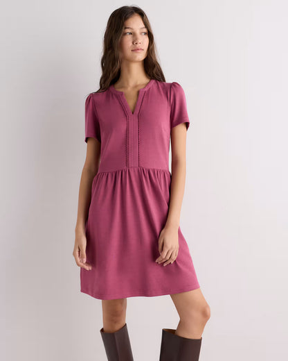 Tencel Modal Knit V-Neck Mini Dress - US 8287