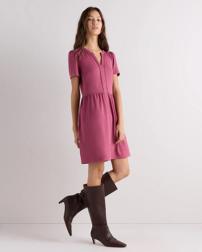 Tencel Modal Knit V-Neck Mini Dress - US 8287